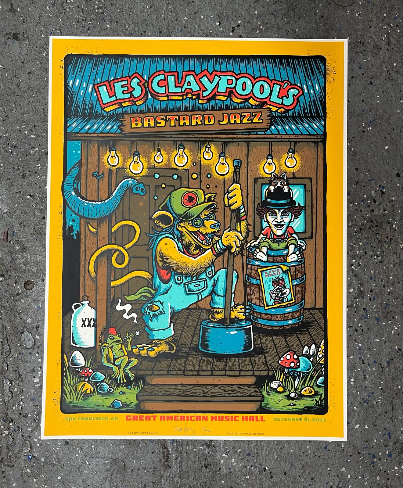 Les claypool top bastard jazz poster