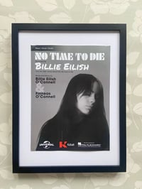 Image 1 of No Time To Die sung by Billie Eilish, James Bond film, framed 2021 sheet music