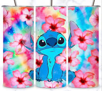 Stitch flowerss 20oz tumbler