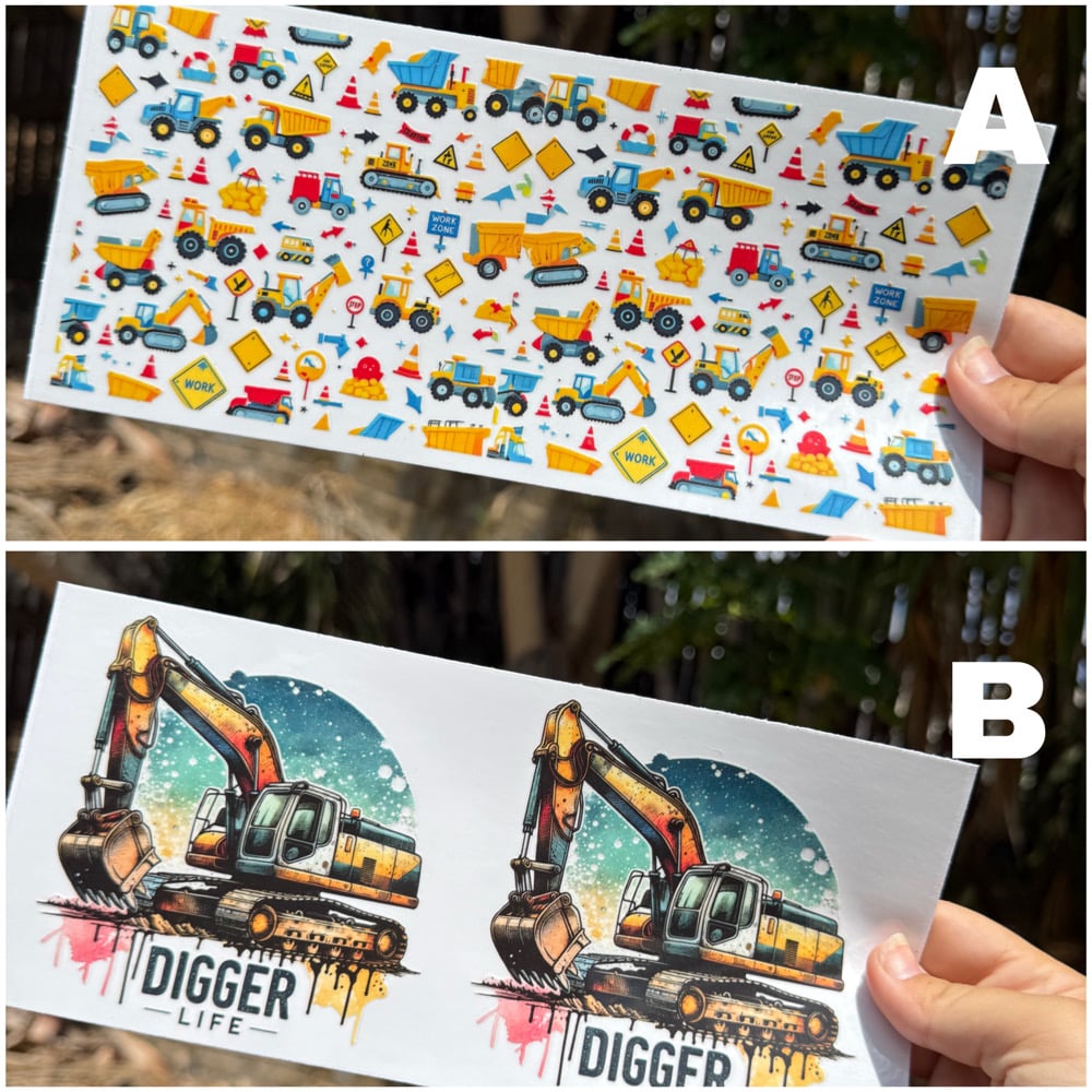 Image of Construction UV DTF Wrap