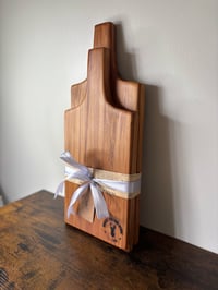 Image 1 of Heart Rimu Handled Cheese Board Set 