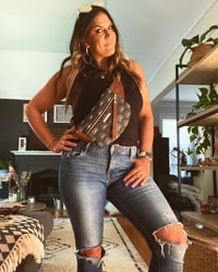 Image 4 of B&W stripes  crossbody