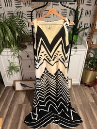 Image 1 of cream and black long dress 