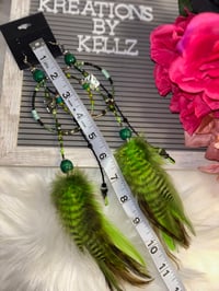 Image 2 of Medium Hoop Greenhouse Earrings 