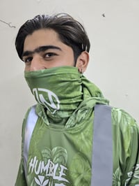 Image 6 of Hi Viz Anthurium Green Longsleeve with mask 