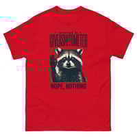 Image 2 of Unisex T-Shirt Giveashitometer Nope Nothing T-Shirt | Funny Raccoon Humor Graphic Tee