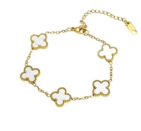 White&Gold Clover Bracelet  *pre order*