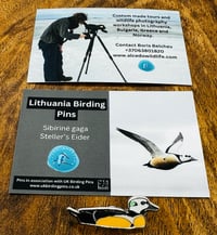 Image 2 of Lithuanian Birding Pins - Choose A Species