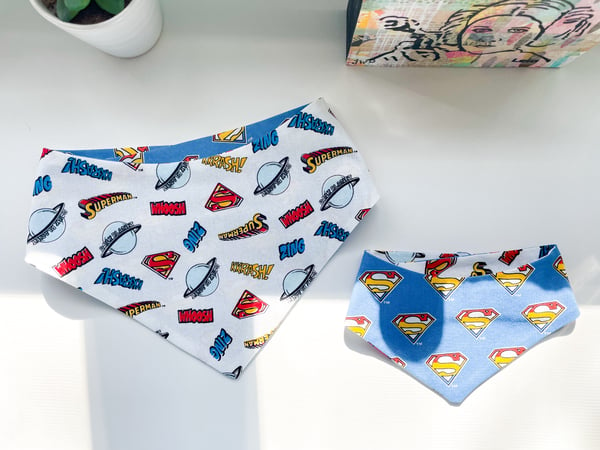 Image of Superman Squared Pet Bandana