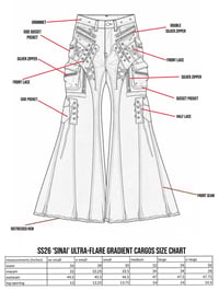 Image 2 of SS26 ‘Sinai’ Flare Gradient Cargos