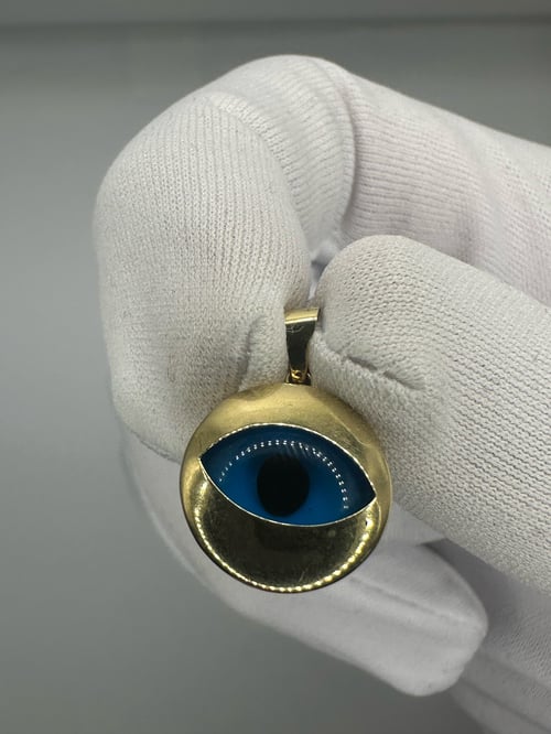Image of 14K Evil Eye Charm Pendant