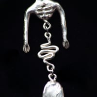 Image 3 of Three part wiggler in silver 