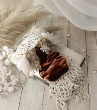 Image 1 of Photo prop | Newborn photo session bodysuit | Clementine | rusty brown