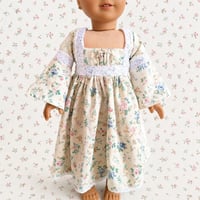 Lana long dress in creme floral