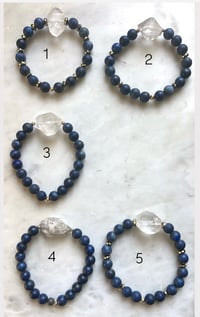 Image 3 of *new* LAPIS, QUARTZ + PYRITE bracelets