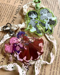 Image 1 of PRE-ORDER - Yuri Keychains! Green Yuri and Utena