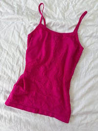 Image 2 of 00s Hot pink tank top // S 