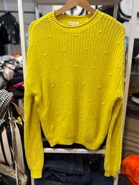Image 1 of Yellow distressed sweater