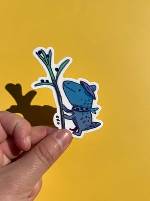 Blue Scarf Goblin Sticker