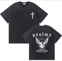 Image 1 of Vintage Christian Jesus Shirt (Psalms Faith Over Fear)