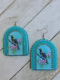 Image 1 of Turquoise Bird earrings 