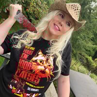 Image 4 of Unisex “House Of 1000 Cats” Black Tee
