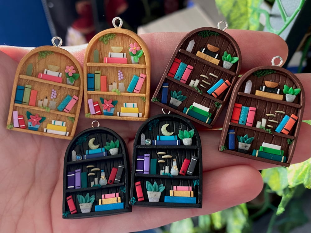 Image of Magical Bookshelf Earrings/Necklace