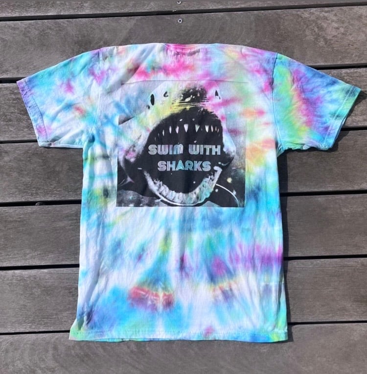 Tie Dye Shark Swim Club Medium 1
