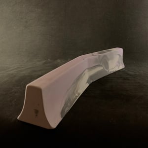 Image of WiredRamps 160 Degree Angle Barrier (Dark Grey, White and light Purple)