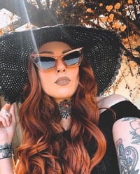 Image 2 of Deadly Bombshell- Orange Cat Eye Sunglasses