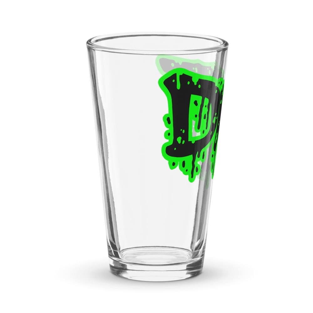 DMT logo Shaker pint glass