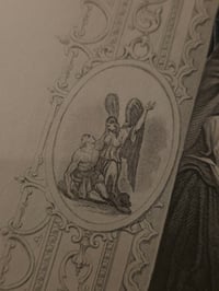 Image 4 of "Christ comforter” 1800s Bible page with preserved web