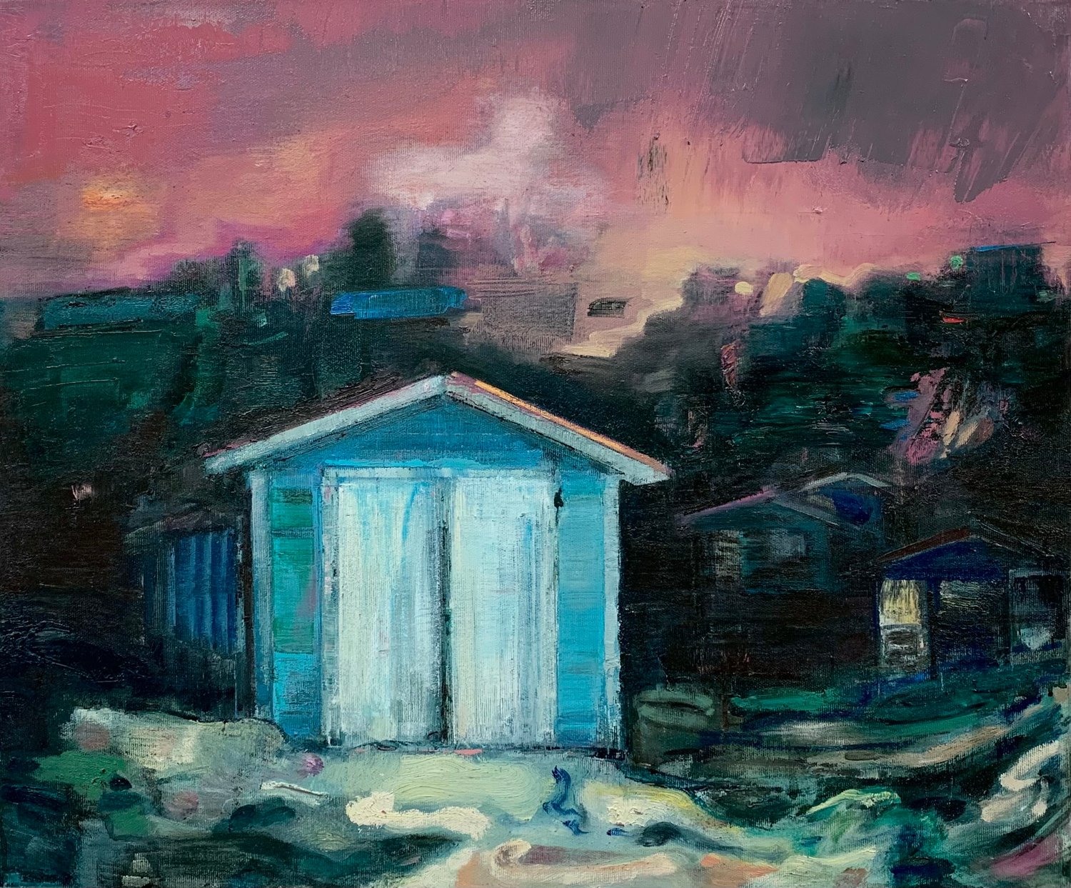 Image of Painting / maleri / "Vilde drømme VI" / 50x60 cm