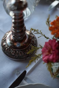 Image 5 of opulenter  Kerzenständer, einflammig, versilbert