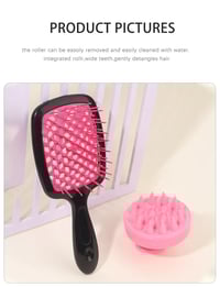Image 17 of 1/2pcs set Scalp Massage Comb Hollow Out Comb Shampoo Massage Brush For Bath Hair Washing Spray Bott