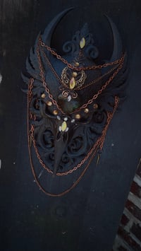 Image 9 of Adorned crow skull on filigree 