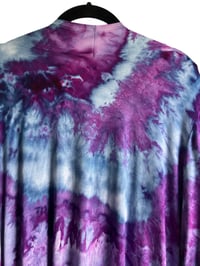 Image 3 of 2XL Jersey Knit Cardigan in Purple Haze Ice Dye