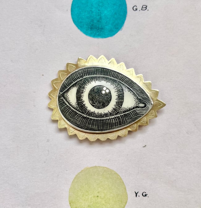 LARGE LIGHT IN THE DARK BROOCH