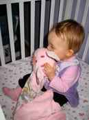 Image of Blanket with Friend - pink bunny