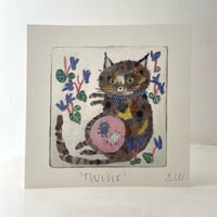 Image 1 of Small square art print -Twins 