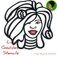 Image 3 of Unity’s Stencils: Ankh Goddess, Empress Blue Lips, Loc Godis Protection Godis