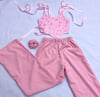 Valentines corset, trousers and scrunchie set