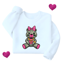 Money Pink Bow Bear Sweatshirt