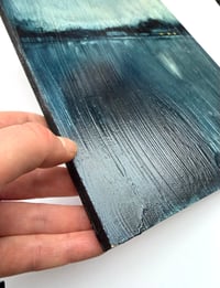 Image 4 of Distant Winter original oil painting on wooden panel