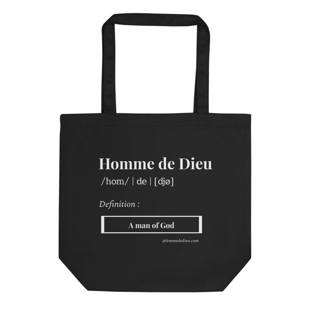 Man of God Definition Tote Black femmededieu