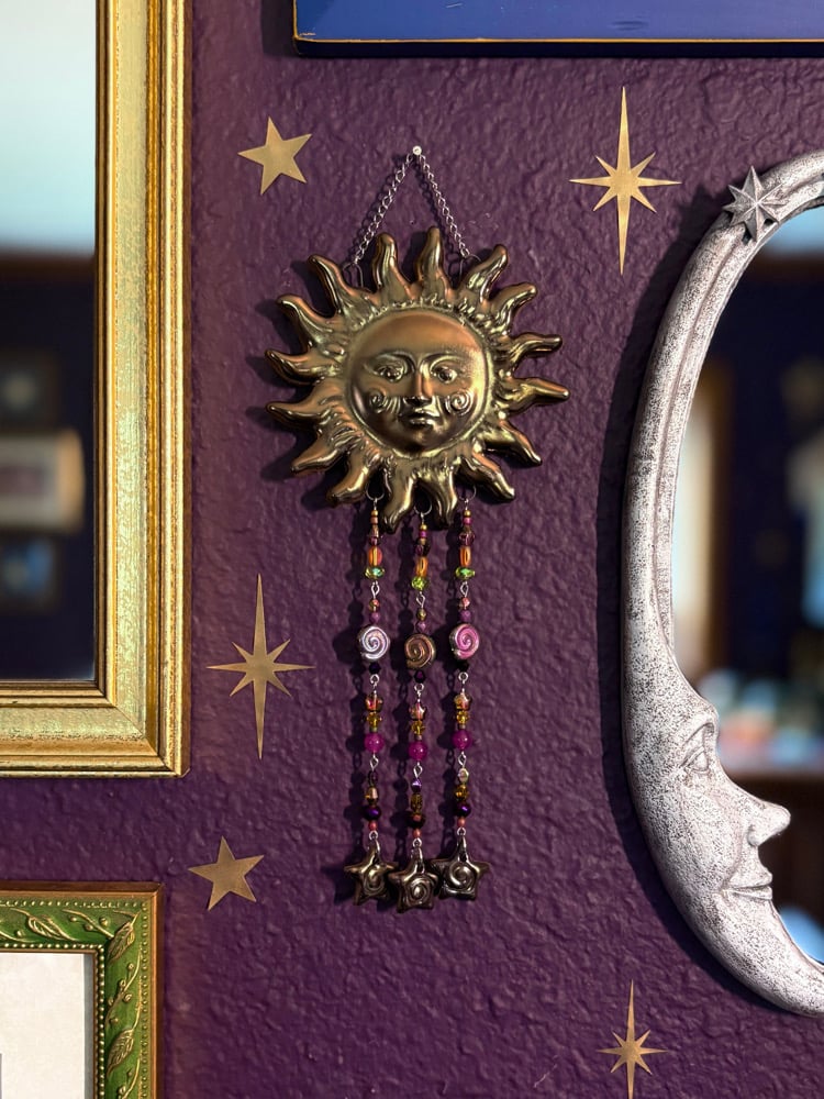 Image of Beaded Sun Wall Hanging #8 (discounted)