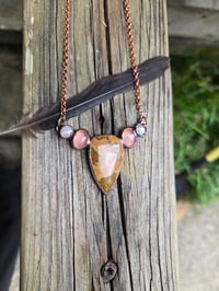 Image 1 of Electroformed Rainforest Jasper necklace 01