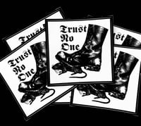 Image 2 of Boot vs Rat / Trust No One / 4x4 inch / Sticker