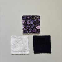 Image 3 of Dark Purple Bloom Reusable Makeup Remover Pads (Pack of 4) – Eco Friendly Washable Face Wipes