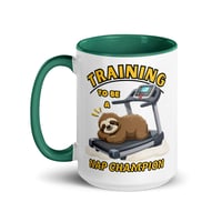 Image 5 of Training To Be a Nap Champion Sloth Coffee Mug